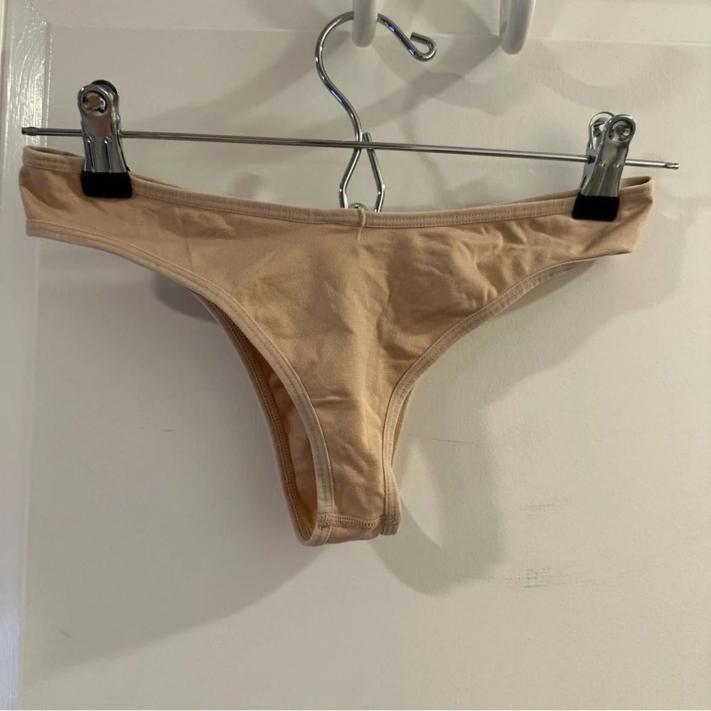 BCBGeneration Spandex Thong in Nude